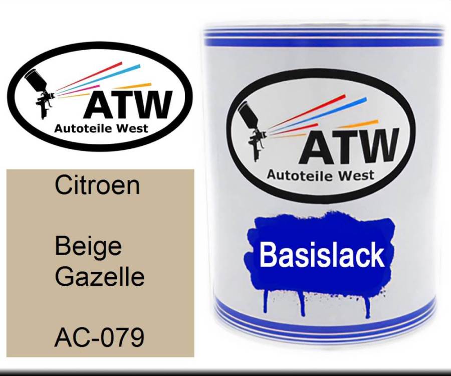 Citroen, Beige Gazelle, AC-079: 1L Lackdose, von ATW Autoteile West.